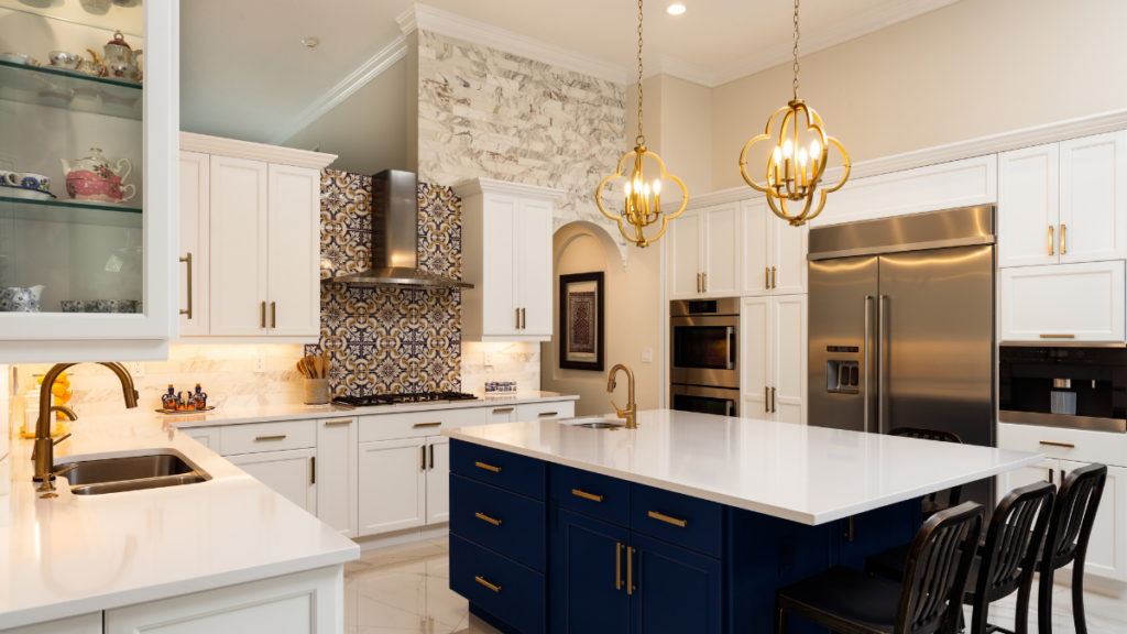 luxury kitchen in a luxury home being sold